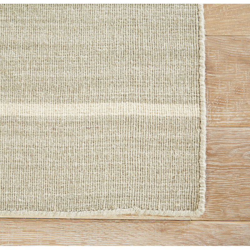 Templeton Striped Handmade Flatweave Wool Ivory Area Rug Joss & Main